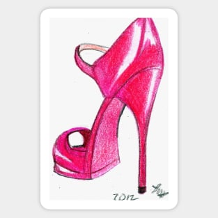 Red Stiletto Sticker